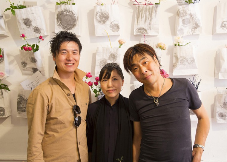 FRANCE セレでの書と花のインスタレーション。 ICHIKO TAKADA × HIDEKI HATAKEYAMA