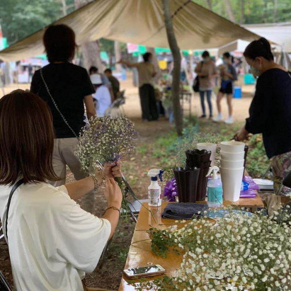 昭和村かすみ草ワークショップ